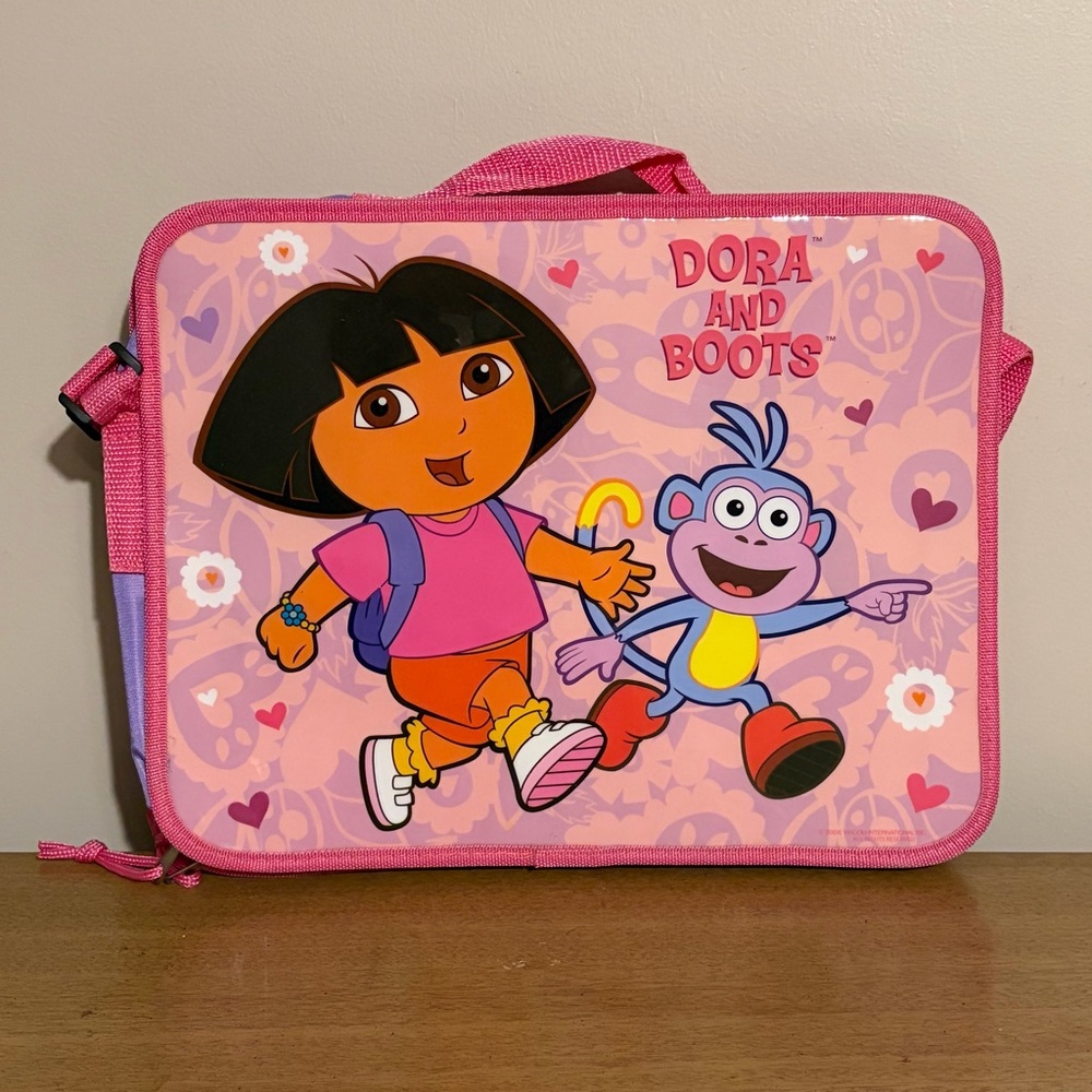Y2K 2006 Dora The Explorer and Boots Travel Lap Tray Whiteboard Portable  Strap